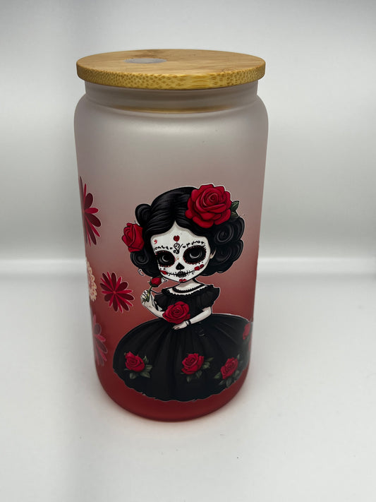 Catrina 16oz Glass Cup