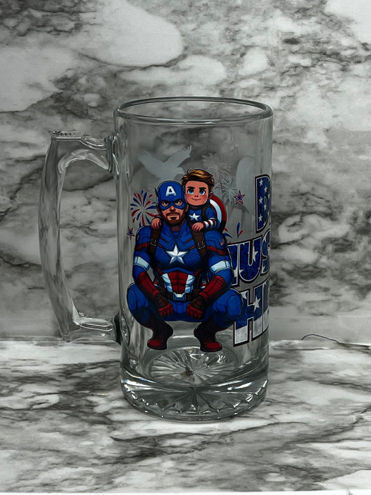 Dad, Husband, Hero Beer Mug