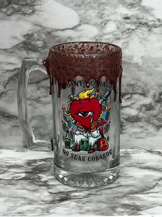 Aguanta Corazon No Sea Cobarde Beer Mug
