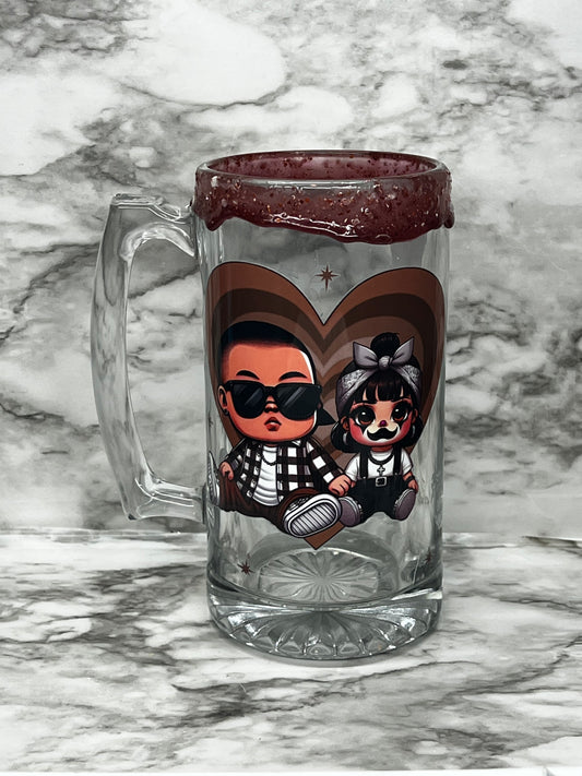 Chicano Couple Beer Mug