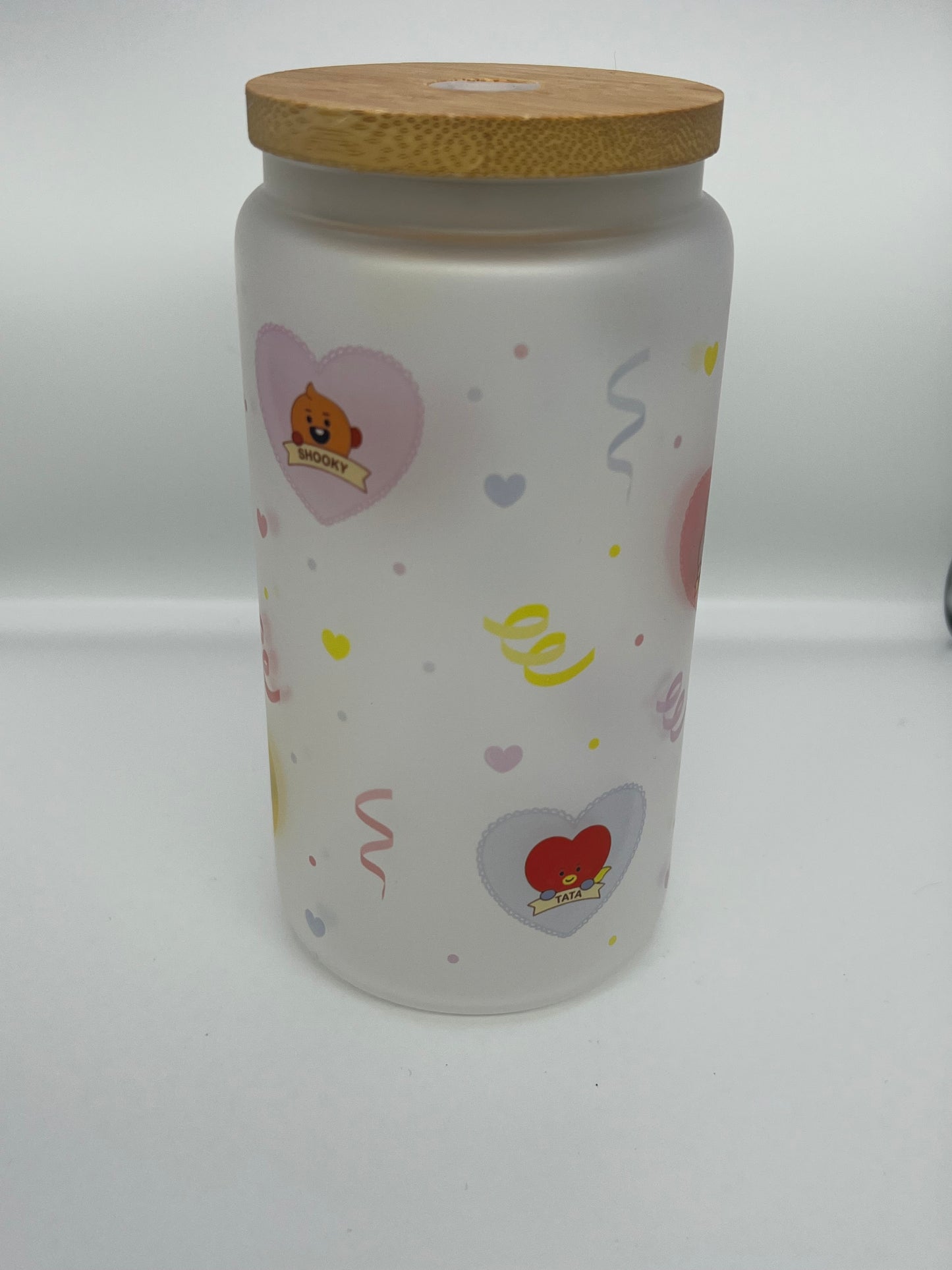 BT 21 Confetti 16oz Glass Cup