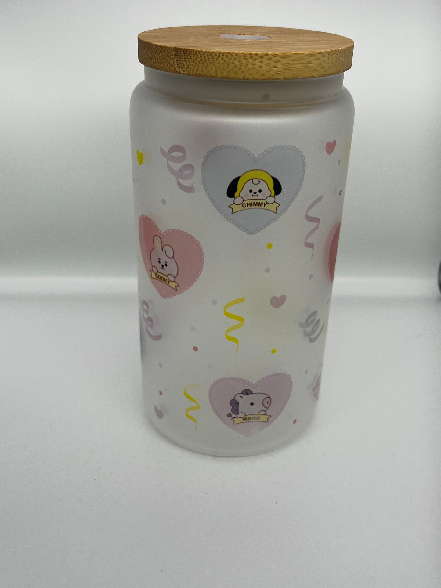 BT 21 Confetti 16oz Glass Cup