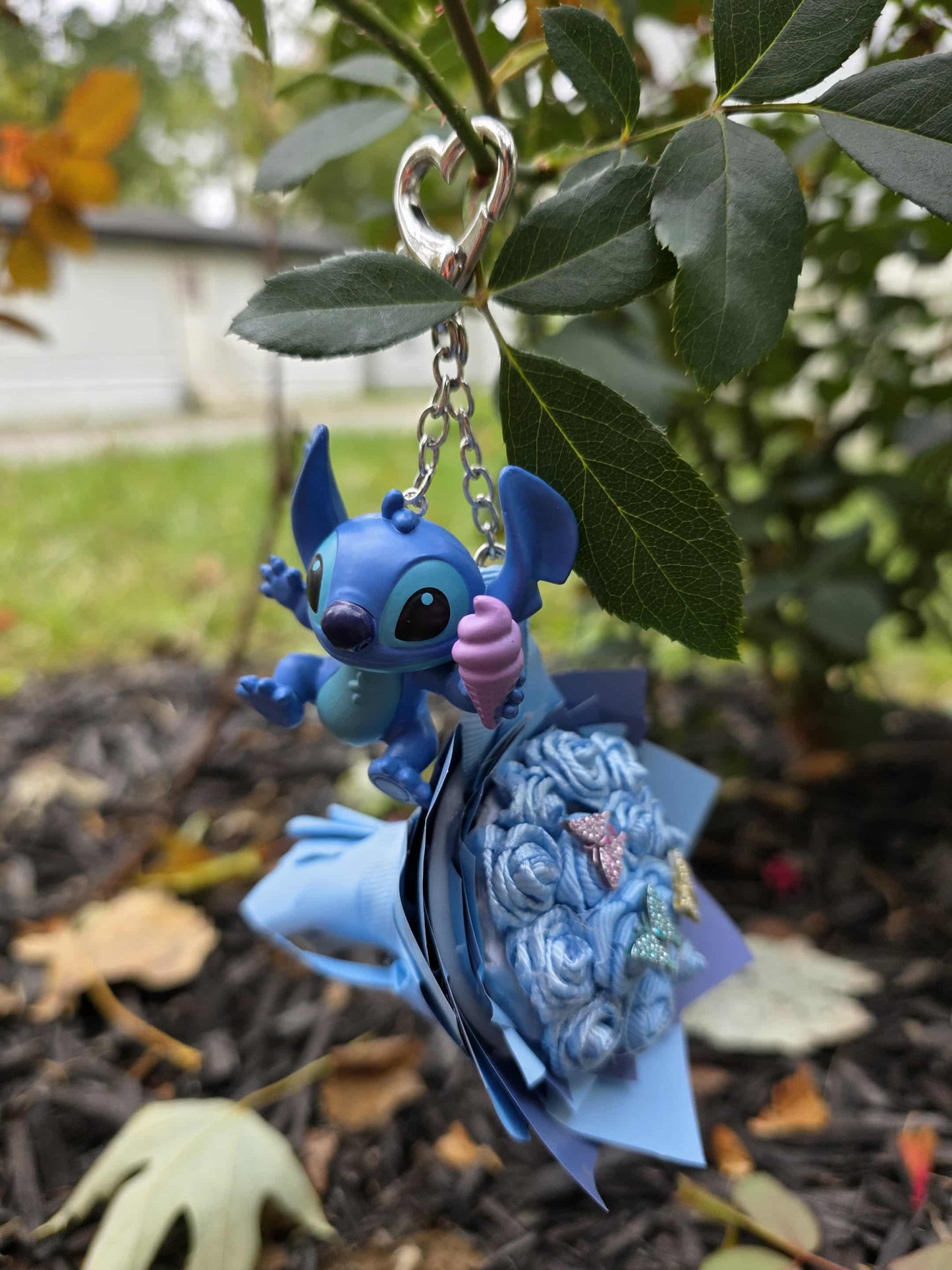 Blue Bouquet Keychain