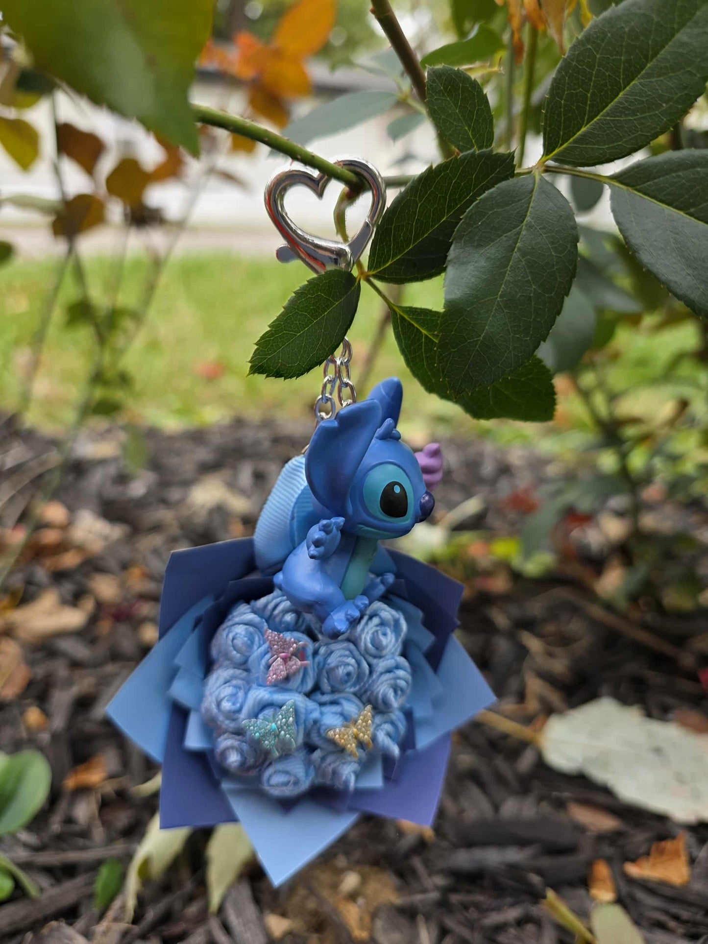 Blue Bouquet Keychain
