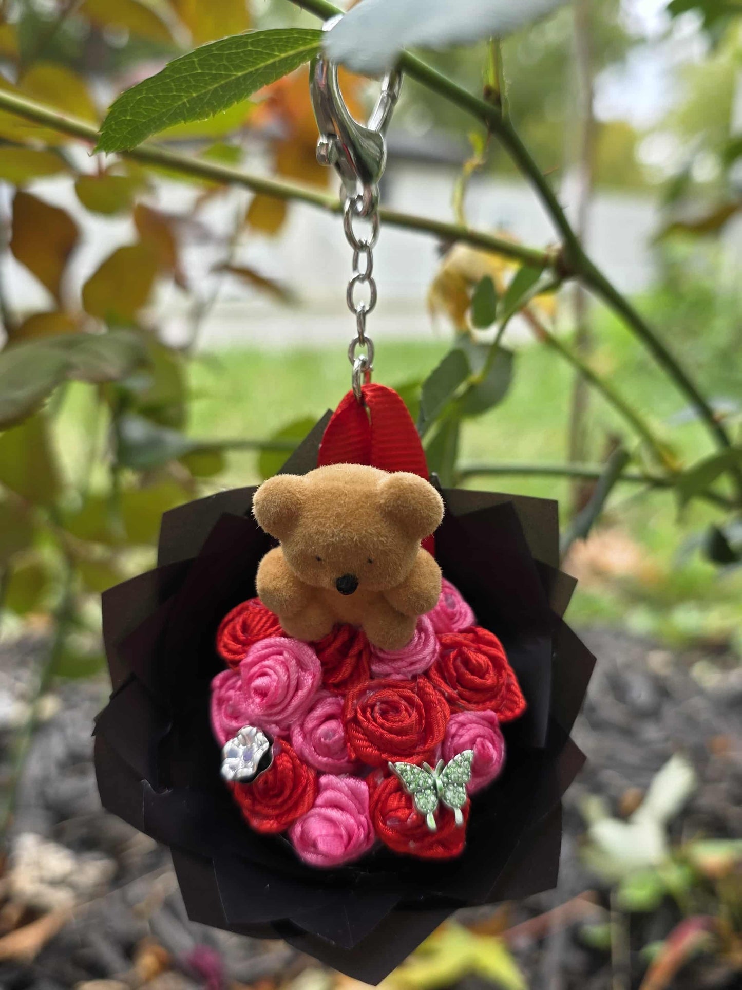 Red Bouquet Keychain