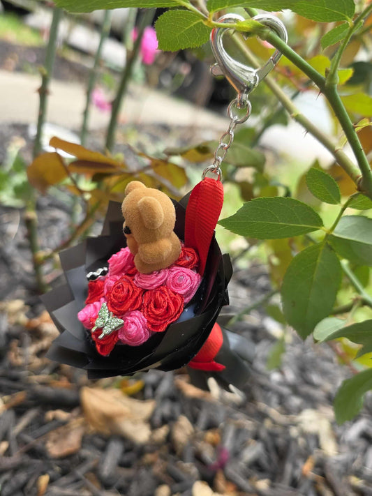 Red Bouquet Keychain