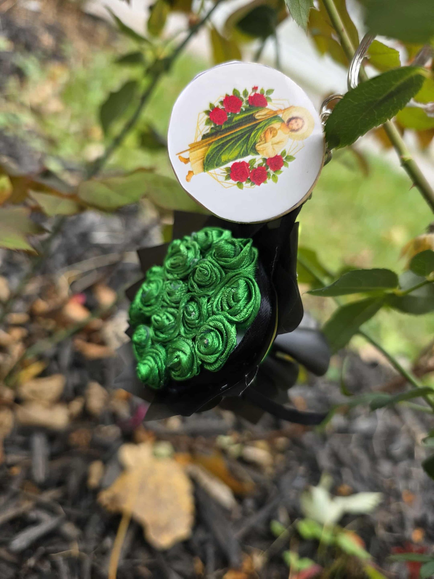Green Bouquet Keychain
