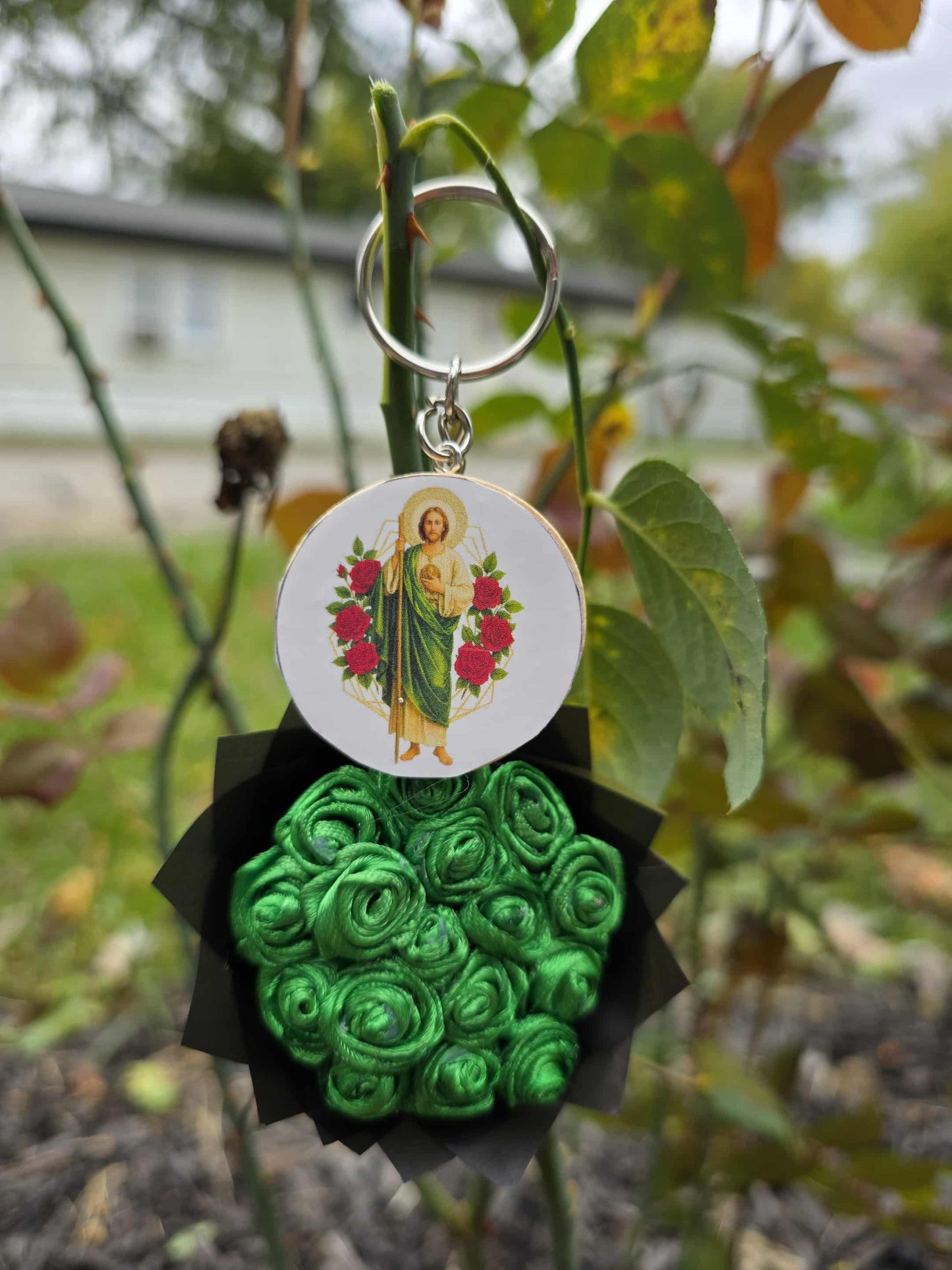 Green Bouquet Keychain