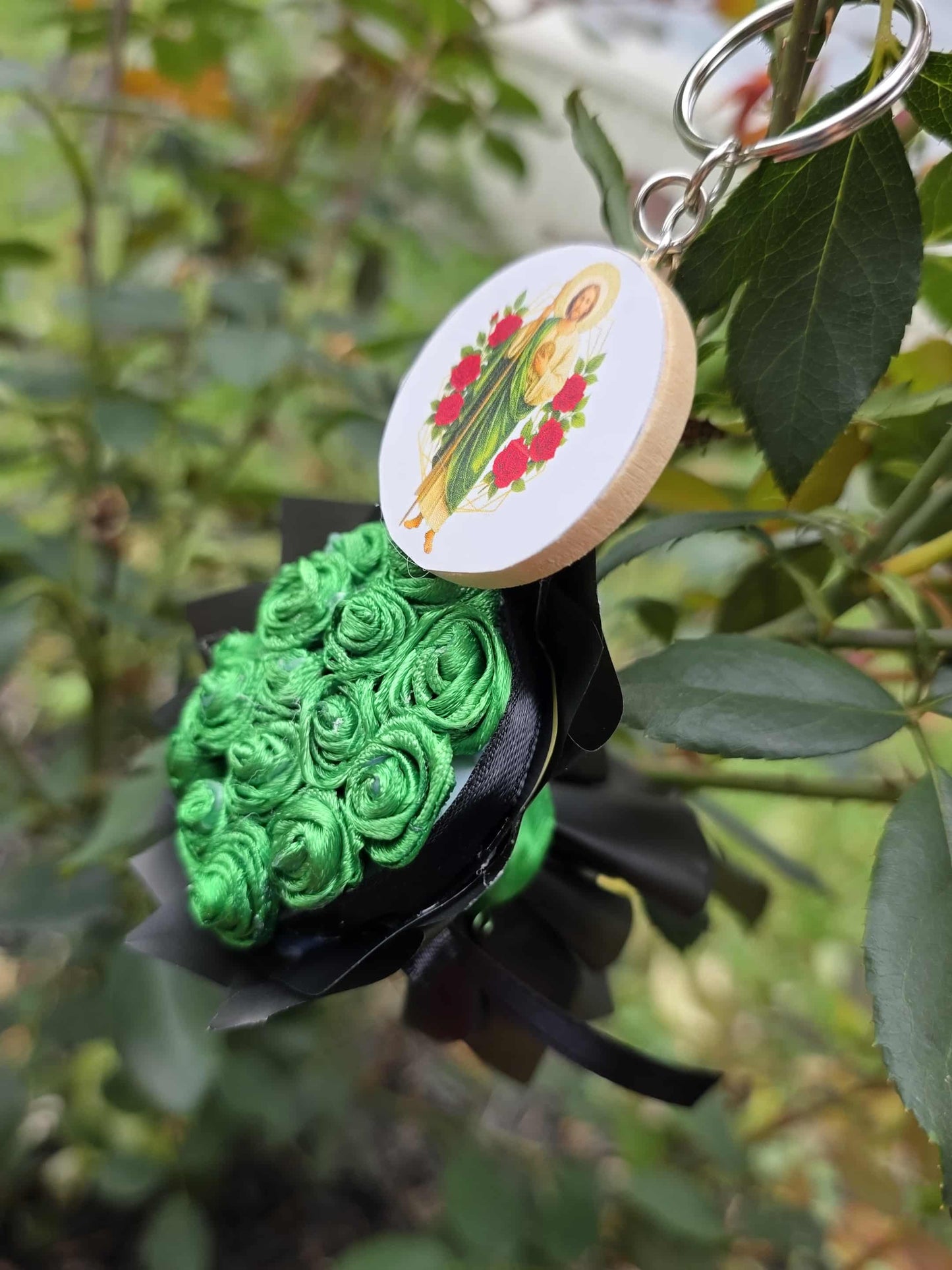 Green Bouquet Keychain