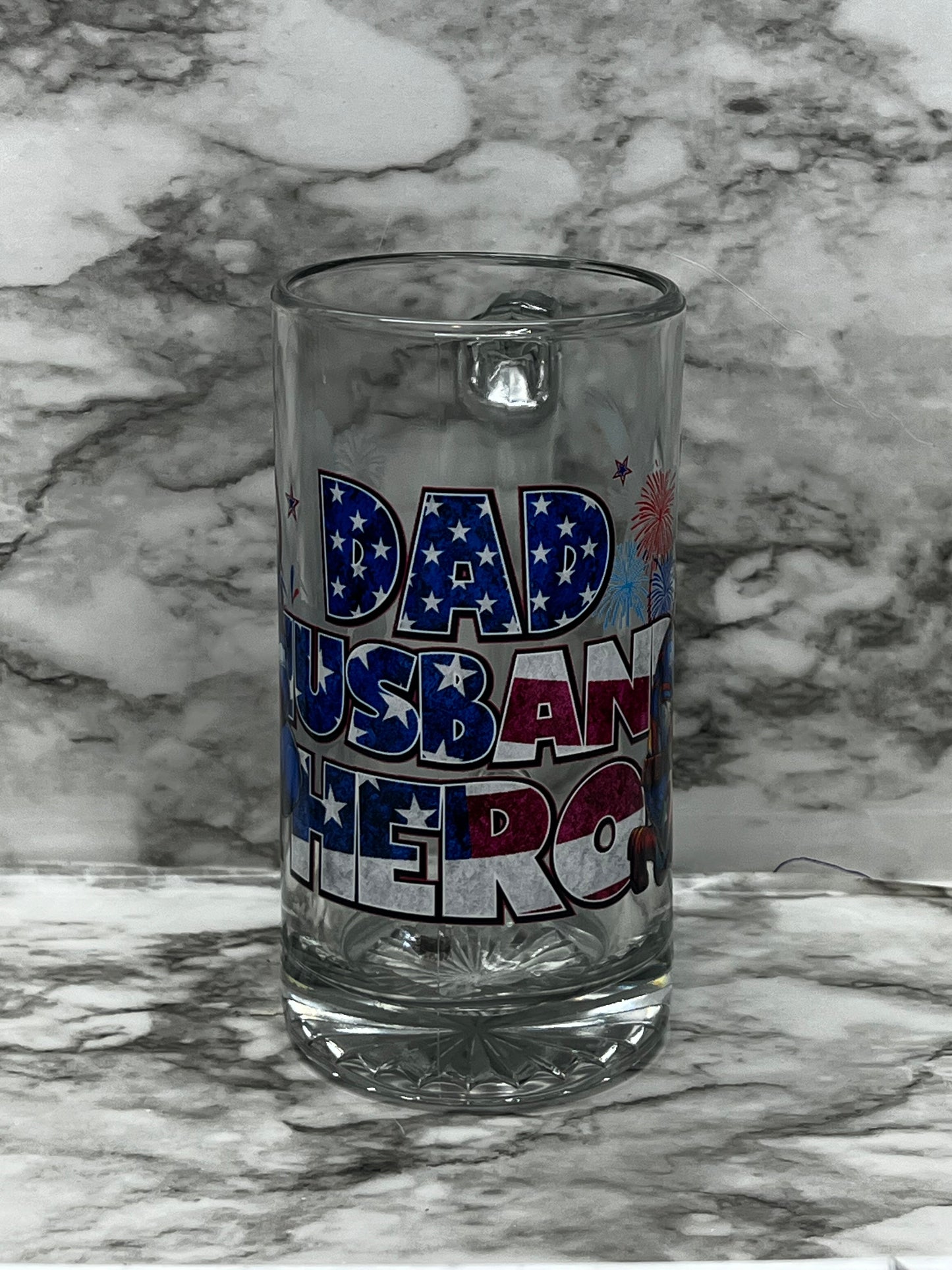 Dad, Husband, Hero Beer Mug